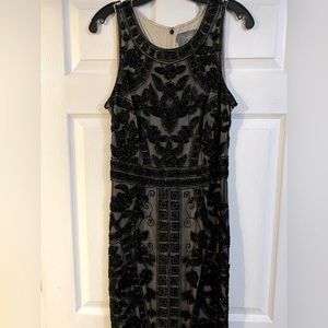 Size 10 Black Hand Beaded Cocktail Dress